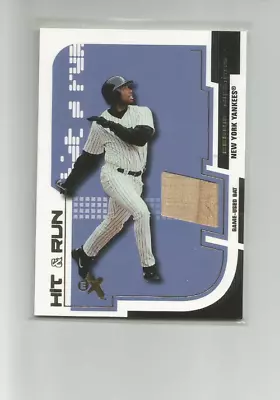 2002 E-x Hit And Run Game Bat #19 Bernie Williams E126b • $6