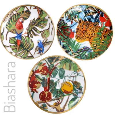 Tropical CERAMIC DOOR KNOBS Leaves Birds Cupboard Handles Cabinet Drawer Pulls • £3.59