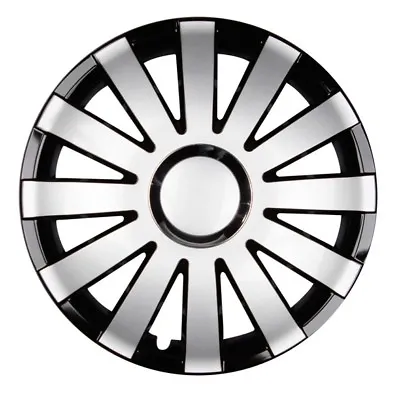 4x Premium Design Hubcaps Set Painted 14 Inch Black/Silver • $146.54