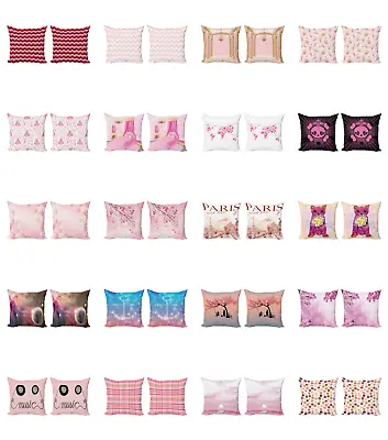 Ambesonne Pink Cushion Cover Set Of 2 For Couch And Bed In 4 Sizes • $15.99