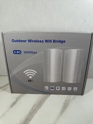 2-Pack Wireless Long Range Outdoor Wifi Bridge 5.8G 900Mbps • $59.99