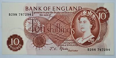 Bank Of England Ten Shilling (10/-)  10 Bob  Banknote 1961- 1970 • £225