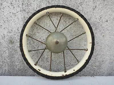 Old Wheel For Old Hand Cart Pram Doll Carriage Spokes Tyre 179 CM • $33.09