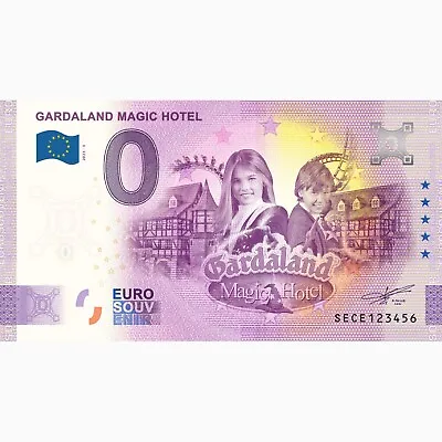 £4.54 • Buy €0 Zero Euro Souvenir Note Italy 2023 - Gardaland Magic Hotel