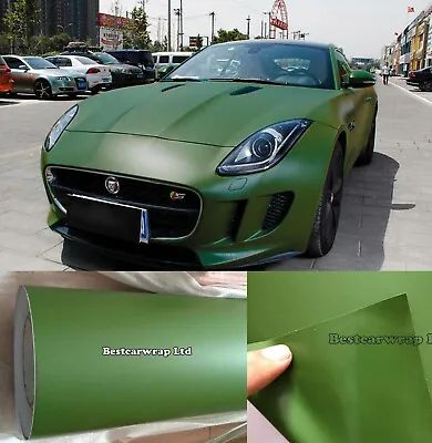 Full Roll 100FT X 5FT Flat Matte Army Green Vinyl Cover Car Wrap Film Graphics • $237.59