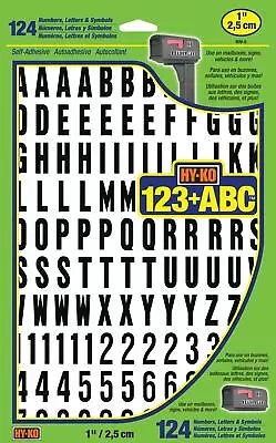 Hy-Ko Products MM-6 Self Adhesive Vinyl Numbers And Letters 1  High Black & W... • $3.52