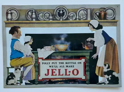 Maxfield Parrish 1992 11 X 16 Tin Sign Jell-O Ad Polly Put The Kettle On • $21.99