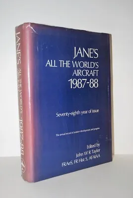 Jane's All The World's Aircraft 1987-88 Hardcover Janes Publishing 1988 Taylor • £15