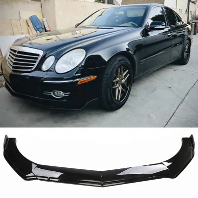 For Mercedes-Benz E200 E250 E280 E300 E350 E450 Front Bumper Lip Spoiler Splitte • $57