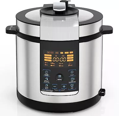 14-in-1 Electric Pressure Cooker 6.34 Quart Stainless Steel Multi Cooker 110V • $75.99