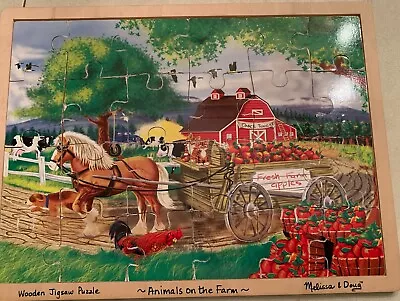 Melissa And Doug Wooden Jigsaw Puzzle - Animals On The Farm • $5