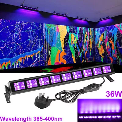 £25.99 • Buy UV LED Black Light Bar Party Stage Lighting Strip Halloween Decor Flood Lights