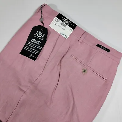 Joseph Abboud Men's LINEN Dress Pants Slim Fit Size 40x32 PINK - NEW • $60