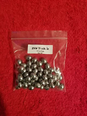 50pcs. 1/4 Oz Egg Sinkers  Slip Sinkers Weights Fishing  FREE Shipping • $13.99