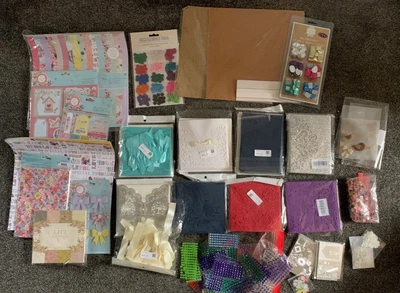 £25 • Buy Job Lot Of New Craft Bellissimo Paper Decoupage Packs + Card Blanks Packs Gems