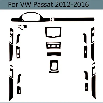 Interior Center Console Carbon Fiber Molding Sticker Decal For VW Passat B7 • $33.24