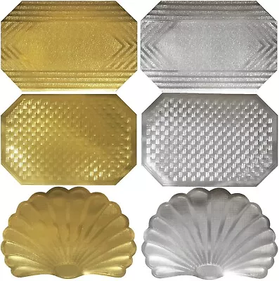 Pack Of 4 Metallic Design Placemat Set Deluxe Vinyl Non-Slip Foam • $17.29