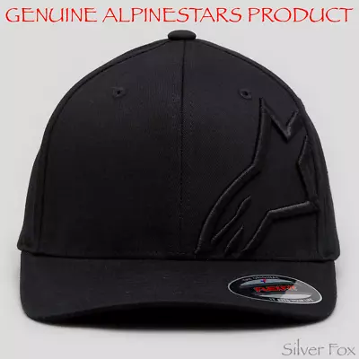 Alpinestars Corp Shift 2 Black On Black Flexfit Flex Fit Cap Hat New With Tags • $39.95