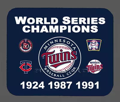 Minnesota Twins World Series Championship Banner Mouse Pad Item#422  • $19.99