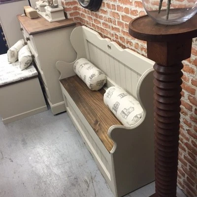 £439 • Buy Shabby Chic Monks Bench,Pew,Seat,Chair,Vintage, Furniture Showroom In Whitstable