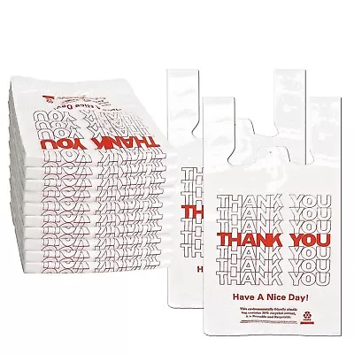 Thank You T Shirt Plastic Bags (1000/Case) - Shopping Bags - White Medium1 Case • $26.89