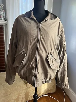 Vintage Pacific Trail WindBreaker Fleece Lined Jacket Tan Brown Size Large • $20