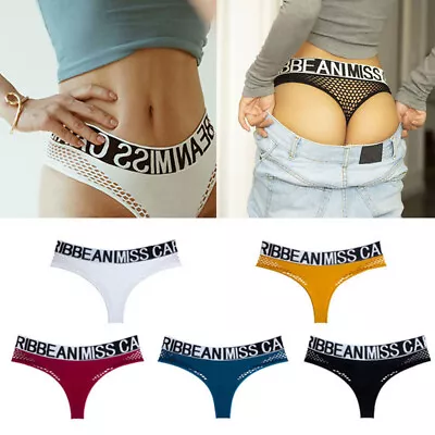 Women Sexy Panties Low Rise Mesh Briefs G-string Thong Lingerie Underwear Hollow • $3.79