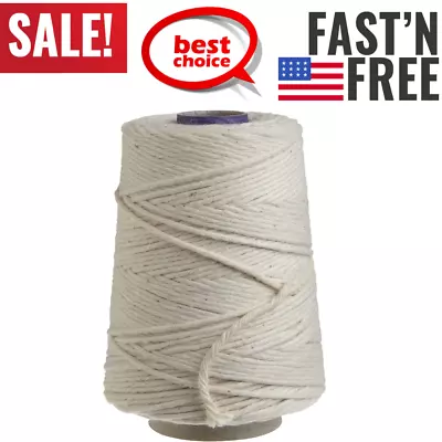 Cotton Butchers Cooking Twine For Meat Trussing Food Prep 500 Ft Cone Pack Of 1 • $9.58