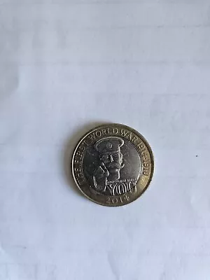 £2 Coin. LORD KITCHENER 1ST WORLD WAR CENTENARY Two Pound Coin 2014. Circulated. • £3.50