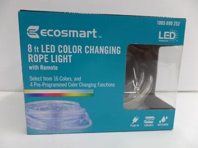 Ecosmart 8'ft 16 Color Changing Led Linkable Plug-in Rope Light With Remote  • $19.88