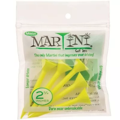 Martini Golf Tees 2.75  Midsize - 5 Pack - YELLOW • $9.89