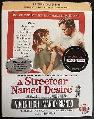 A STREETCAR NAMED DESIRE (1951) - BLURAY + DVD Slipcover NEW! Premium Collection • £52.68