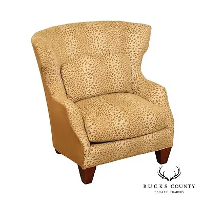 $965 • Buy Hickory White Leopard Print Upholstered Club Chair
