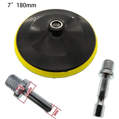 £3.79 • Buy 180mm Hook & Loop Backing Pad Angle Grinder M14 & Drill Attachment For Sand Disc