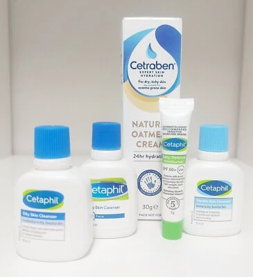 £8.95 • Buy Cetaphil Cleanser Bundle Oily Combination Gentle 29ml Cetraben Oatmeal Cream 30g