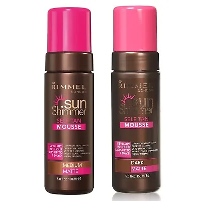 £9.99 • Buy Rimmel Sun Shimmer Self Tan Mousse - Medium Matte Dark Matte 150ml - Choose Your