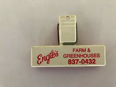 Vintage Engle's Farm & Greenhouse Middleburg PA Small Plastic Advertising Clip • $5.99