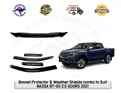 Bonnet Protector Weather Shields To Suit Mazda BT-50 BT50 7/20+ Freestyle Cab • $115.56