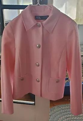 Zara Light Pink Blazer Jacket Size 5 • $29.99