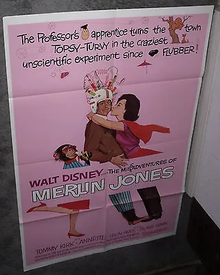 THE MISADVENTURES OF MERLIN JONES Orig Movie Poster TOMMY KIRK/ANNETTE FUNICELLO • $79.99