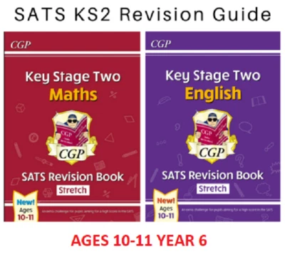 £13.75 • Buy New Ks2 Year 6 Ages 10-11 Sats English & Maths Stretch Revision Guides Cgp Books