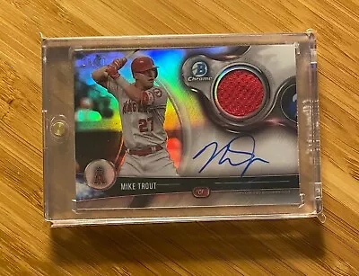 2018 Topps Bowman Chrome Auto MIKE TROUT #19/30 Game-Used Jersey Autograph • $999.99