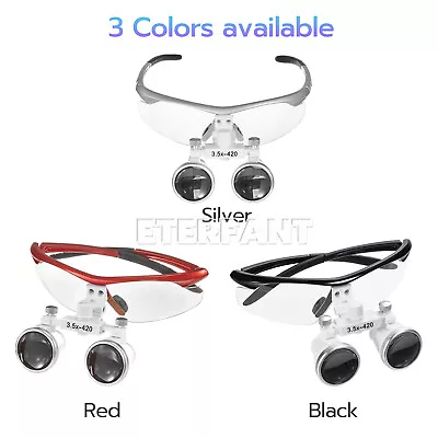 3xETERFANT Dental Surgical Binocular Loupes Glasses Optical Lens Magnifier 3.5X • $89.99