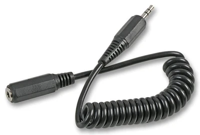 £2.99 • Buy Coiled 3.5mm Headphone Extension Cable Male To Female Jack Audio Lead - 2m