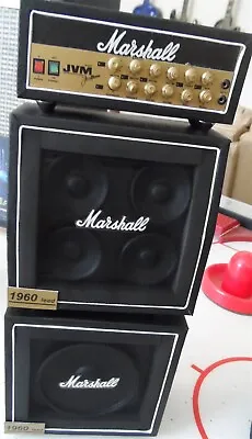 MARSHALL MINIATURE FULL STACK Guitar Amplifier - 1:4 Scale Replica ~Axe Heaven~ • $43.90