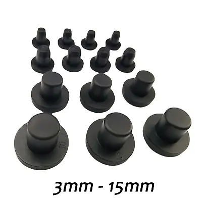 £1.55 • Buy Round Solid Silicone Rubber Seal Hole Plugs Blanking End Caps Seal Bung 3mm-15mm