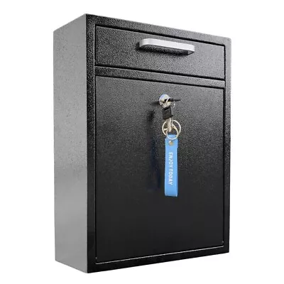 VORVIL Locking Mailbox Wall Mount - Outdoor Galvanized Steel Mailbox With Keys • $33.95