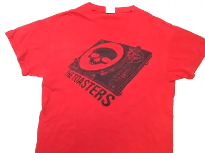 Vintage 90s The Toasters Shirt Adult Medium Red Skull Band Record Player Mens • $126.34