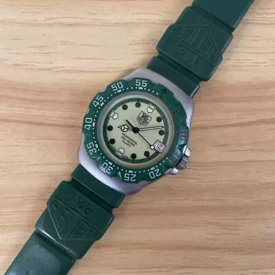 TAG HEUER Formula 1 372.513 Green Yellow Steel MenUnisex Watch JAPAN • $141.32