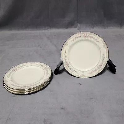 4 Noritake Shenandoah 9729 Platinum Ivory Bone China Bread & Butter Plates • $59.99